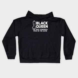 Black Queen Most Powerful Chess African American Women Gifts Kids Hoodie